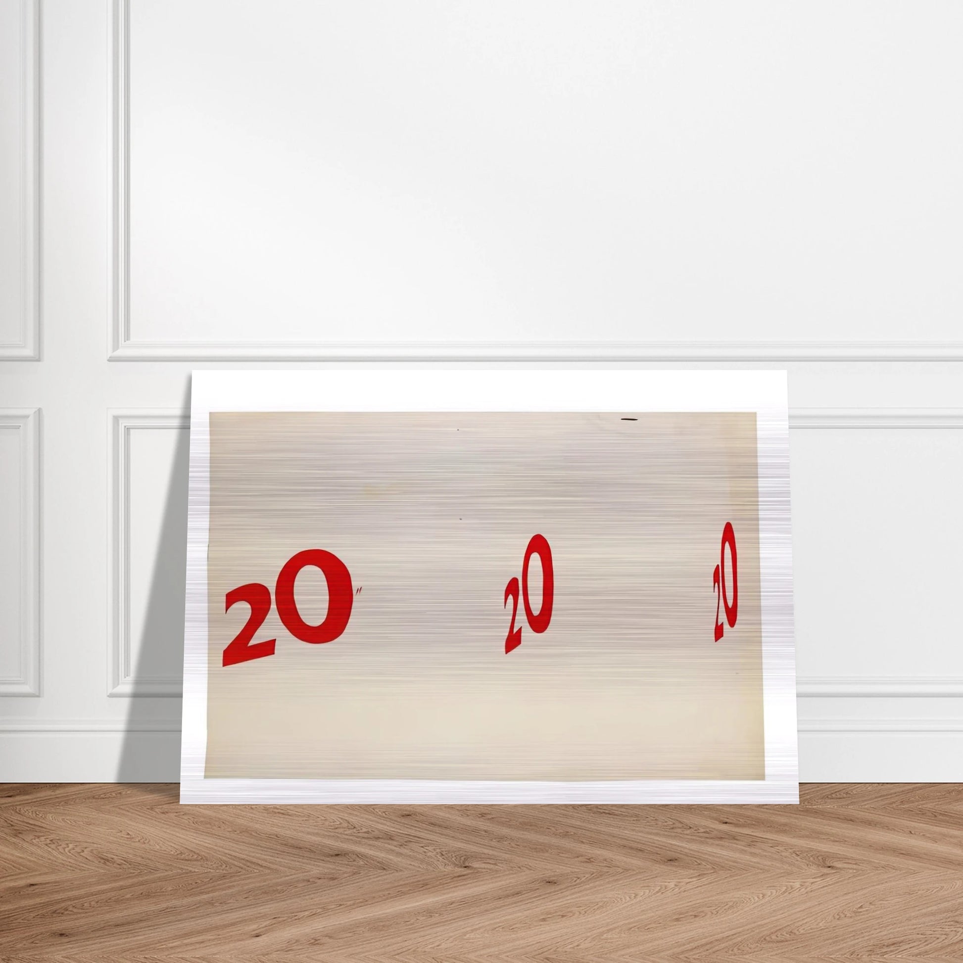 20 20 20 1962 - Edward Ruscha Brushed Aluminum Print - 70x100 cm / 28x40 inches | Edward Ruscha Aluminum Print | Edward Ruscha Prints