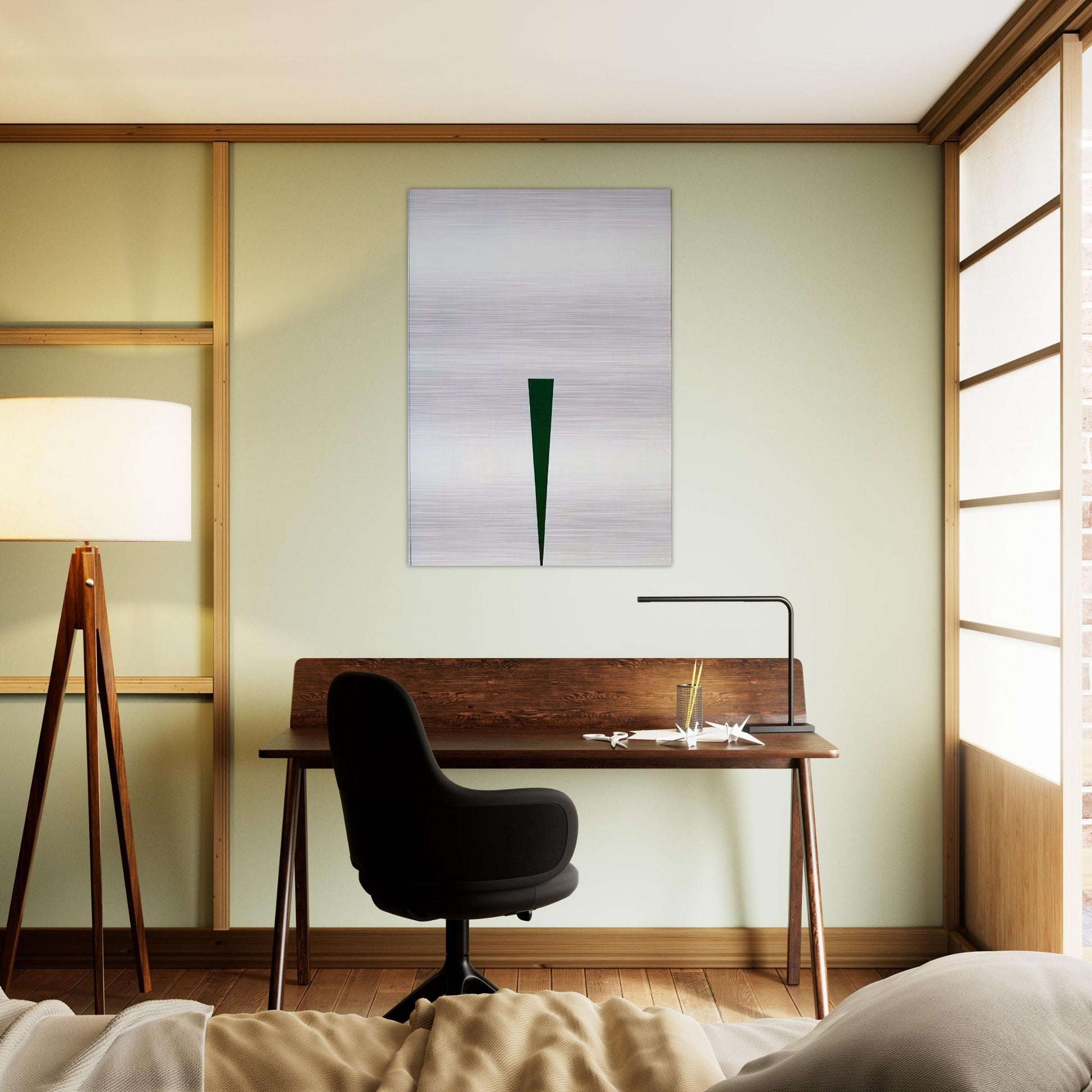 Blanco y Verde - 1966 - Carmen Herrera Brushed Aluminum Print - 70x100 cm / 28x40 inches | Carmen Herrera Aluminum Print | Carmen Herrera Prints