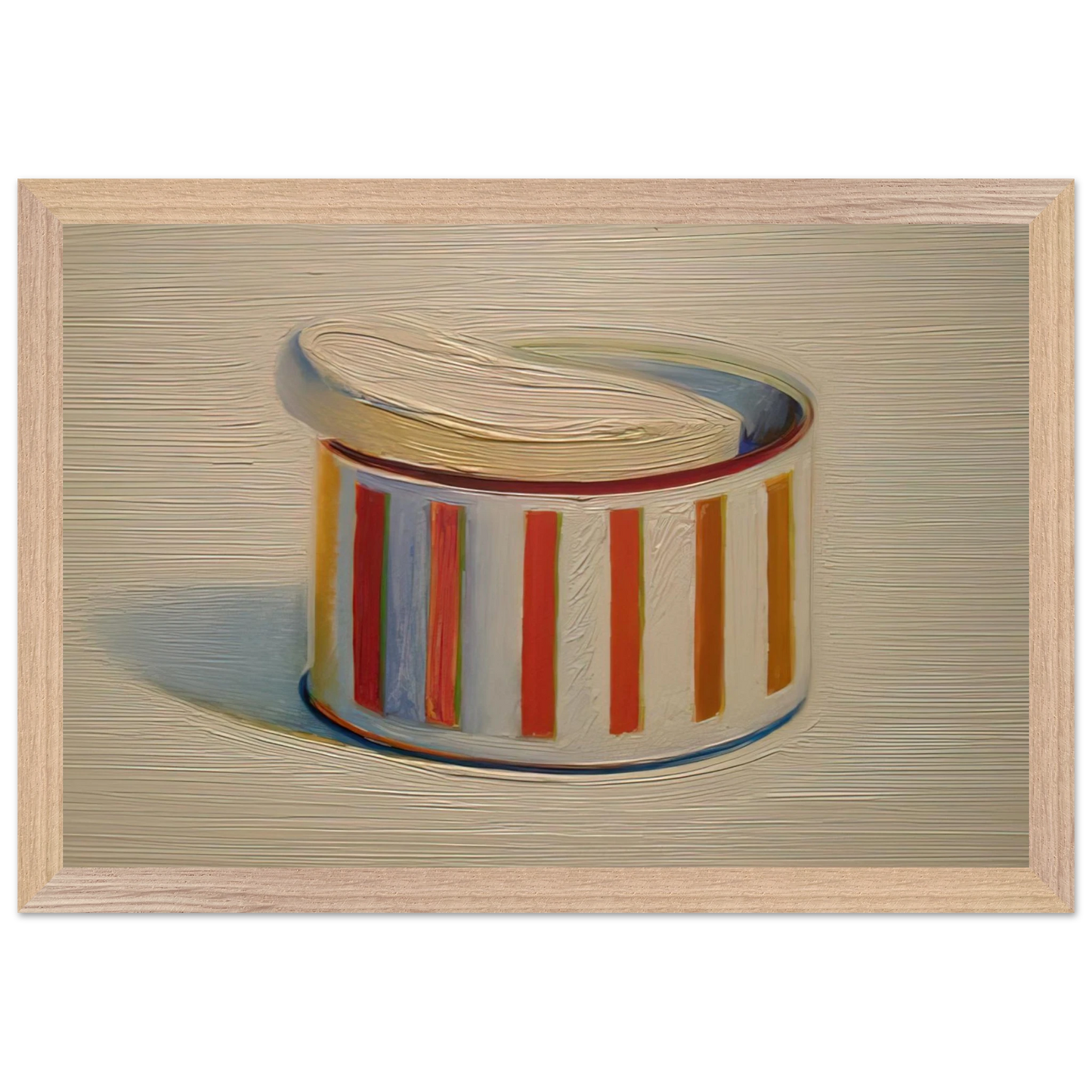 Wayne Thiebaud - Powder with Puff - 1966 Wall Art - 30x40 cm / 12x16 inches - Premium Wooden Framed Poster With Fine Art Paper - Black frame