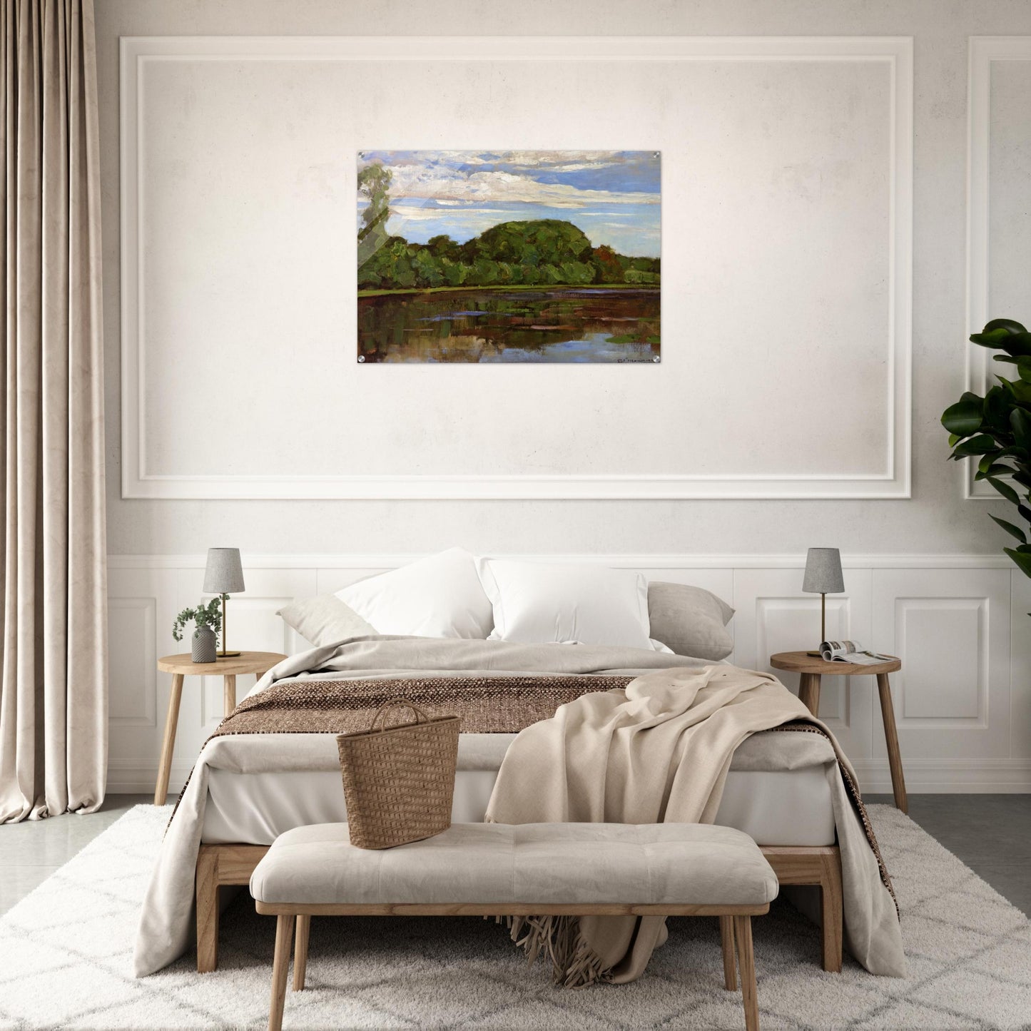Geinrust Farm with Isolated Tree - Piet Mondrian Acrylic Print - 70x100 cm / 28x40″ inches