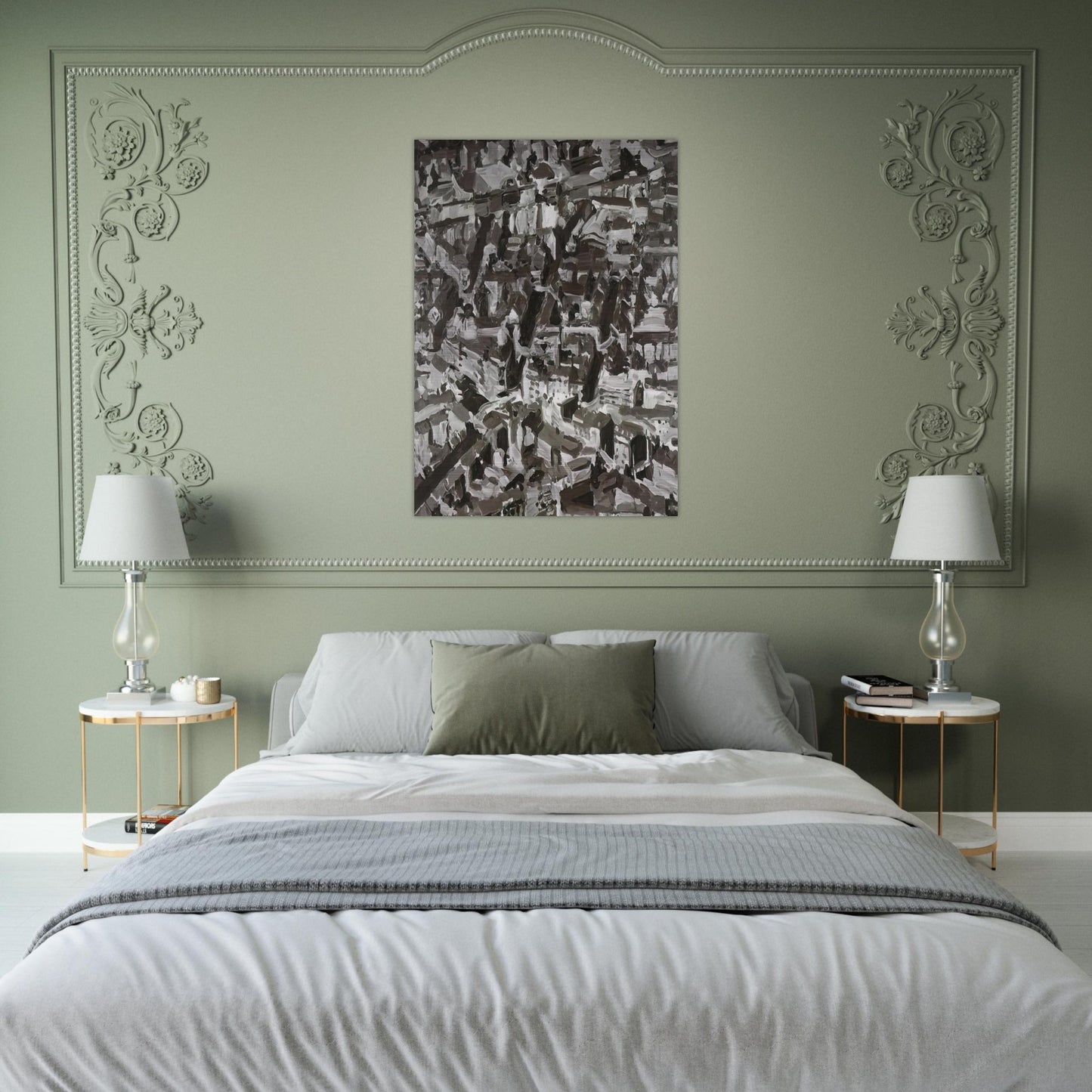 TOWNSCAPE D 1968 - Gerhard Richter Brushed Aluminum Print - 70x100 cm / 28x40 inches | Gerhard Richter Aluminum Print | Gerhard Richter Prints