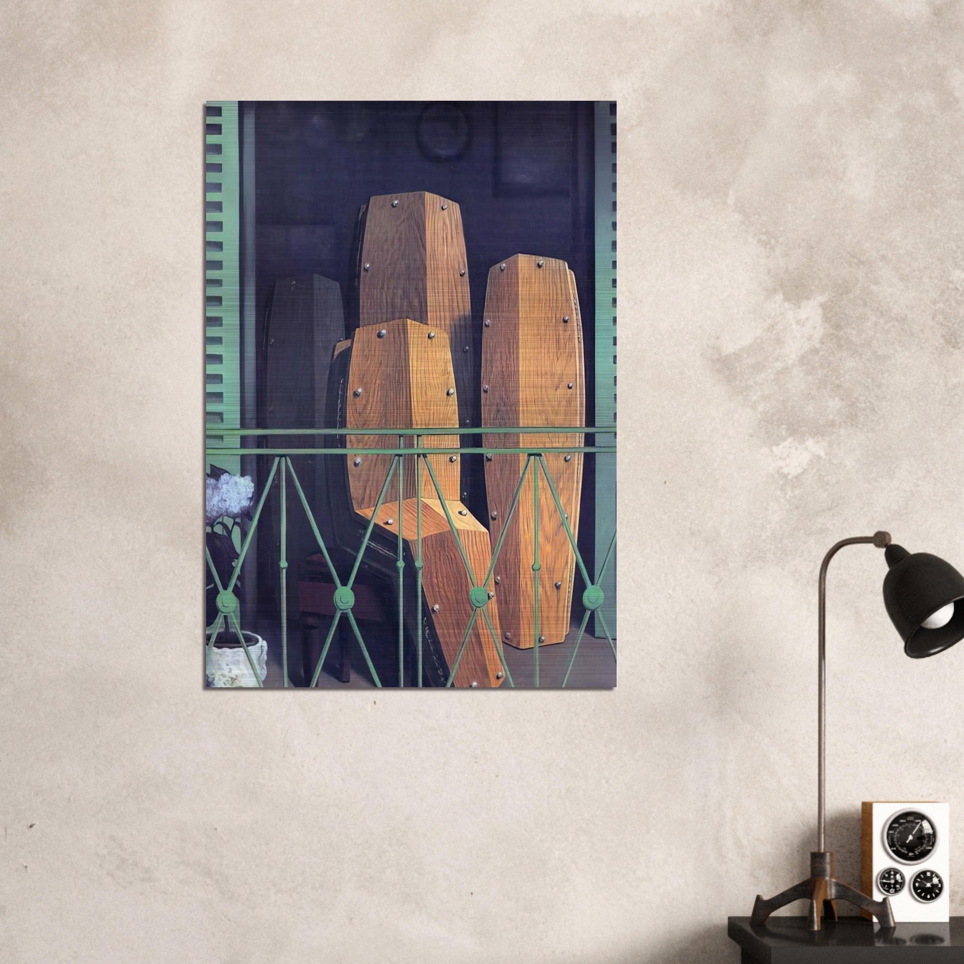 MANET S BALCONY 1950 - Rene Magritte Brushed Aluminum Print - 70x100 cm / 28x40 inches | Rene Magritte Aluminum Print | Rene Magritte Prints
