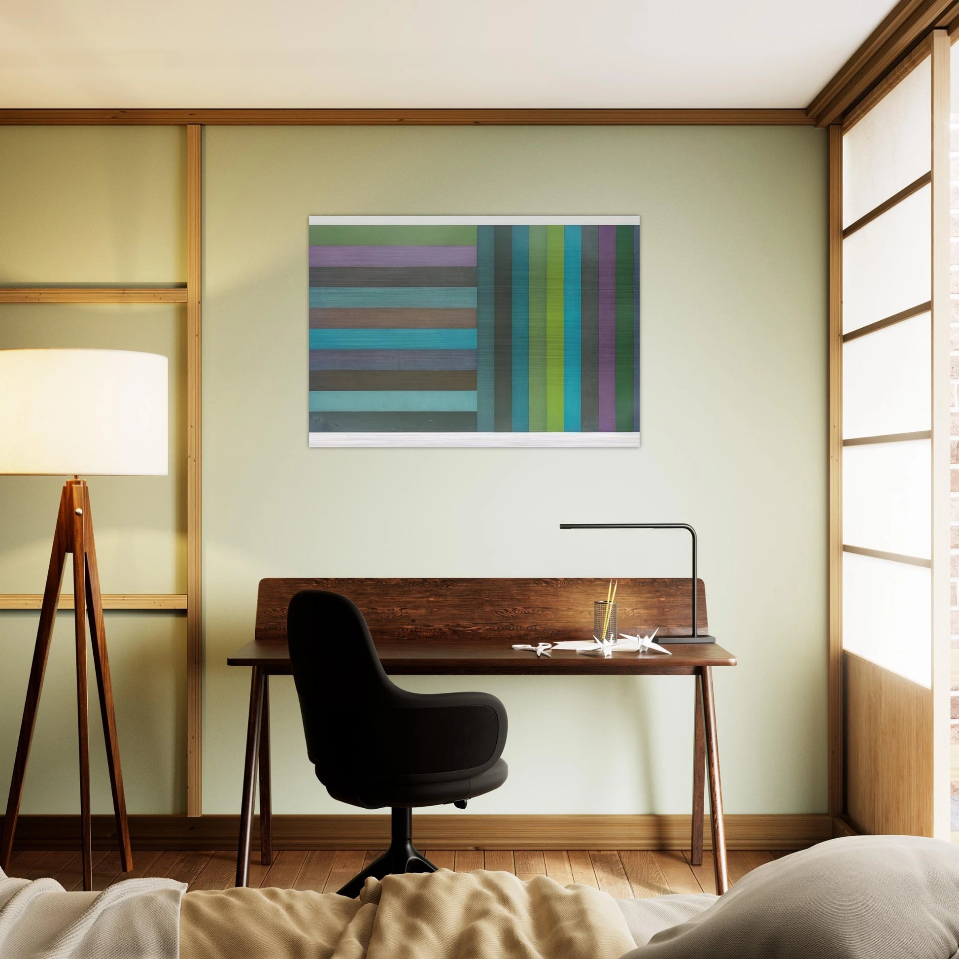 Horizontal Colour Bands and Vertical Colour Bands I - Sol LeWitt Brushed Aluminum Print - 70x100 cm / 28x40 inches | Sol LeWitt Aluminum Print | Sol LeWitt Prints