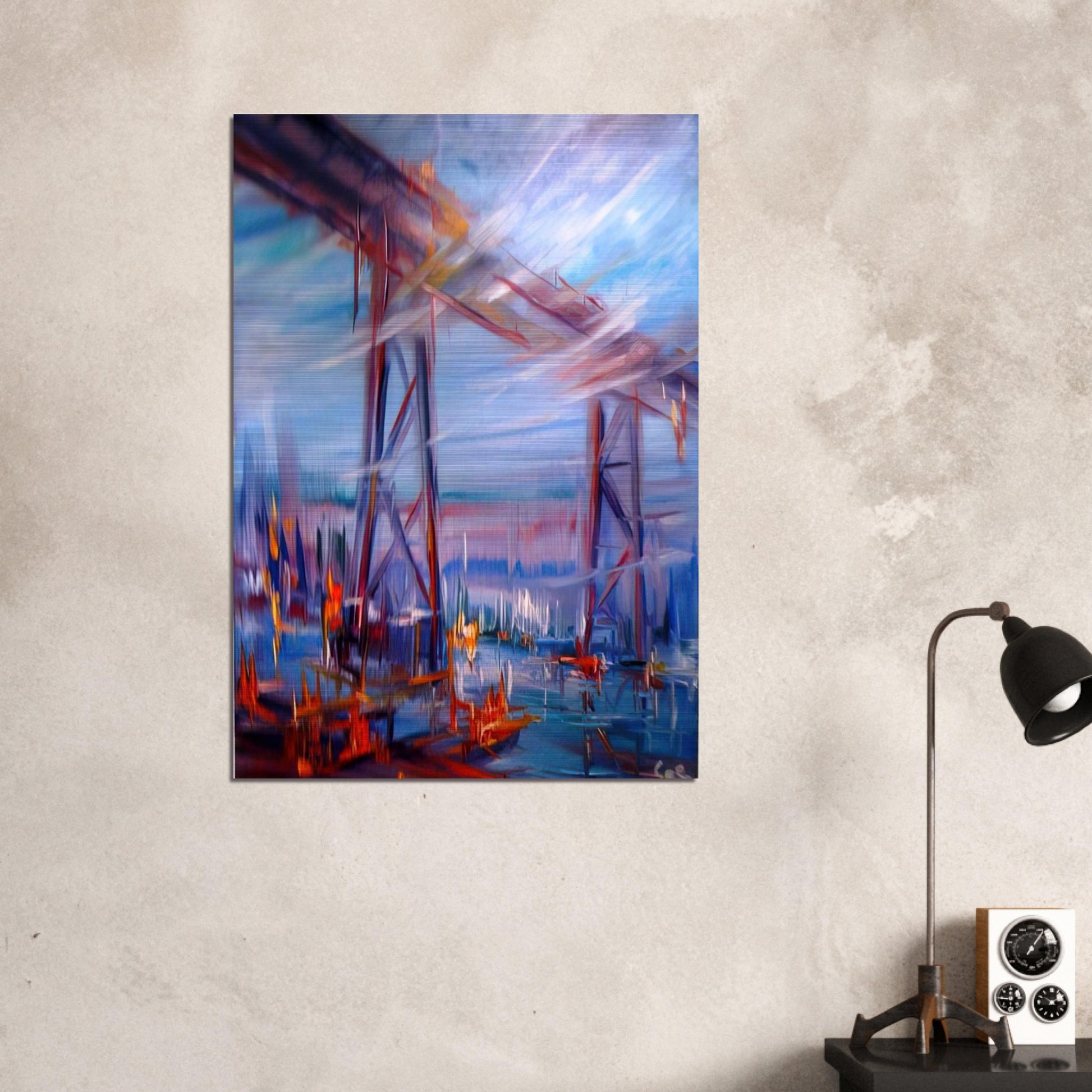 Bridge over Utopia - Konrad Zuse Brushed Aluminum Print - 70x100 cm / 28x40 inches | Konrad Zuse Aluminum Print | Konrad Zuse Prints