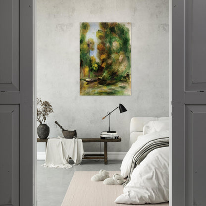 Banks of the River - Pierre-Auguste Renoir Brushed Aluminum Print - 70x100 cm / 28x40 inches | Pierre-Auguste Renoir Aluminum Print | Pierre-Auguste Renoir Prints