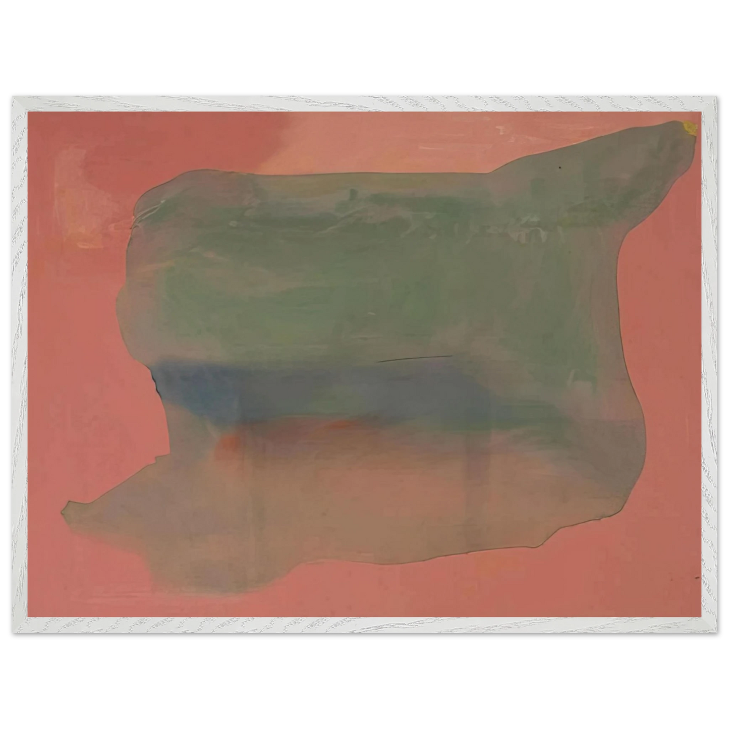 Helen Frankenthaler - Yearning - 1973 Wall art - 21x29.7 cm / 8x12" - Premium Wooden Framed Poster With Fine Art Paper-canvas - White frame