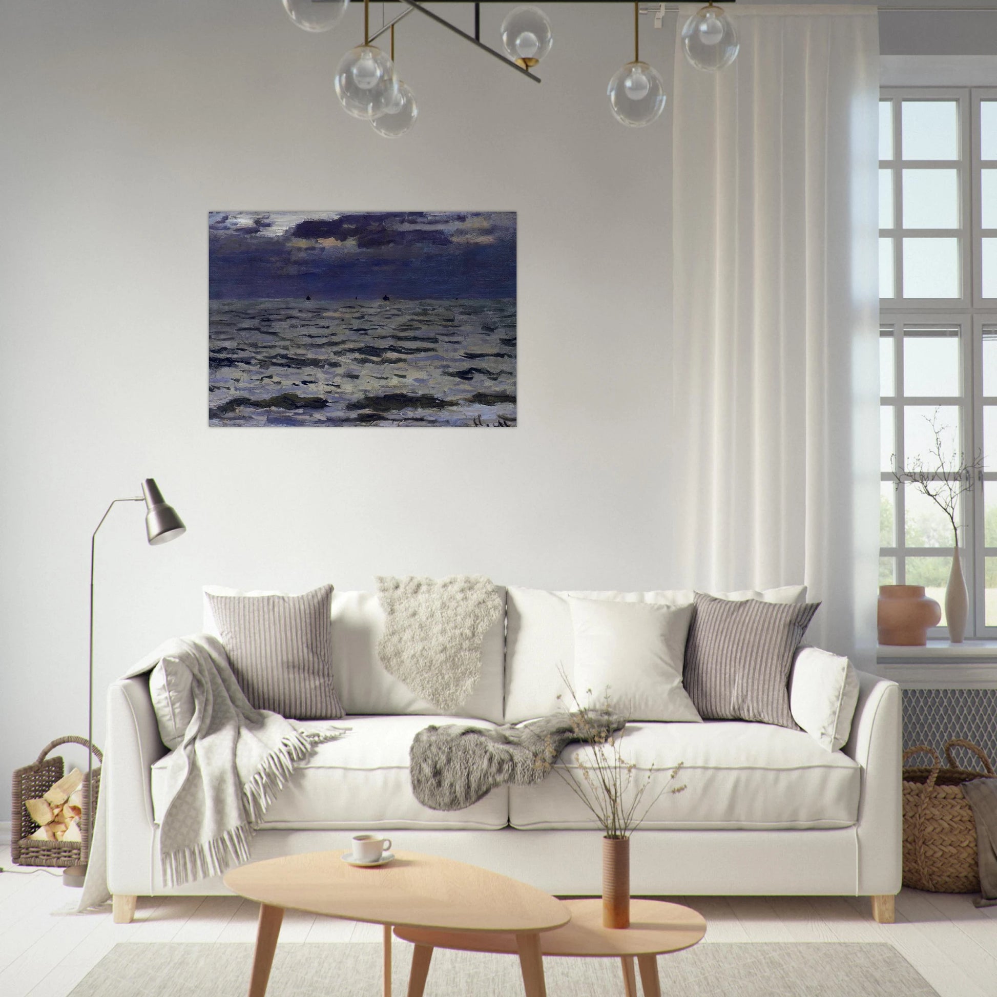 Seascape - claude monet Brushed Aluminum Print - 70x100 cm / 28x40 inches | claude monet Aluminum Print | claude monet Prints