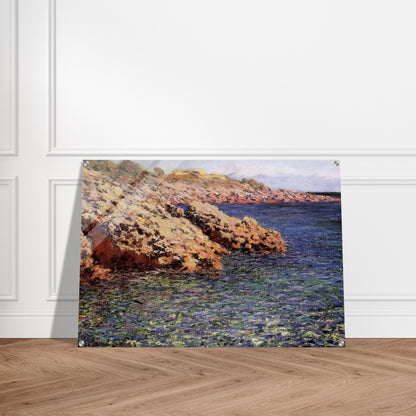 Rocks on the Mediterranean Coast - claude monet Acrylic Print - 70x100 cm / 28x40″ inches | claude monet Wall Art | claude monet Prints