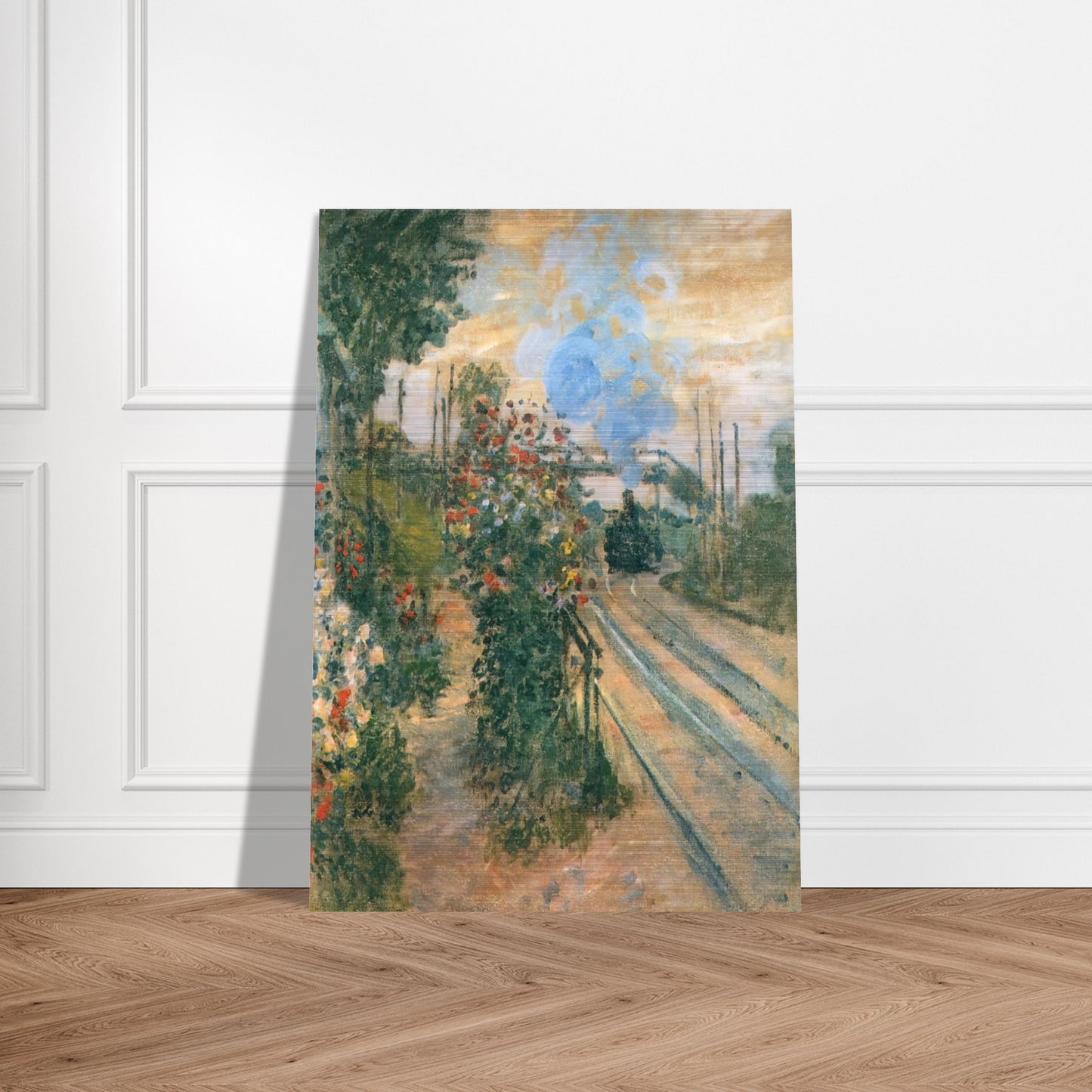 Arriving at Montegeron - claude monet Brushed Aluminum Print - 70x100 cm / 28x40 inches | claude monet Aluminum Print | claude monet Prints