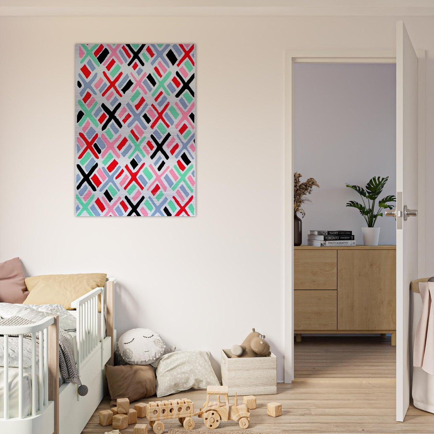 COMPOSITION 34 - Sonia Delaunay Brushed Aluminum Print - 70x100 cm / 28x40 inches | Sonia Delaunay Aluminum Print | Sonia Delaunay Prints