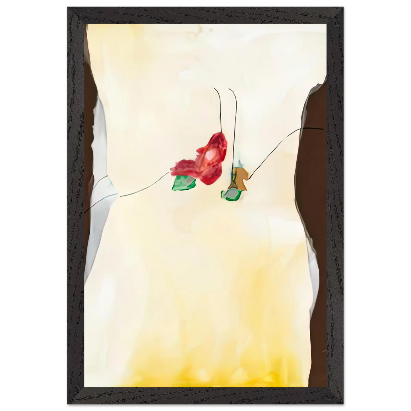 Helen Frankenthaler - Chill Factor, 1973- Wall Art - 21x29.7 cm / 8x12" - Premium Wooden Framed Poster With Fine Art Paper-canvas - Black frame