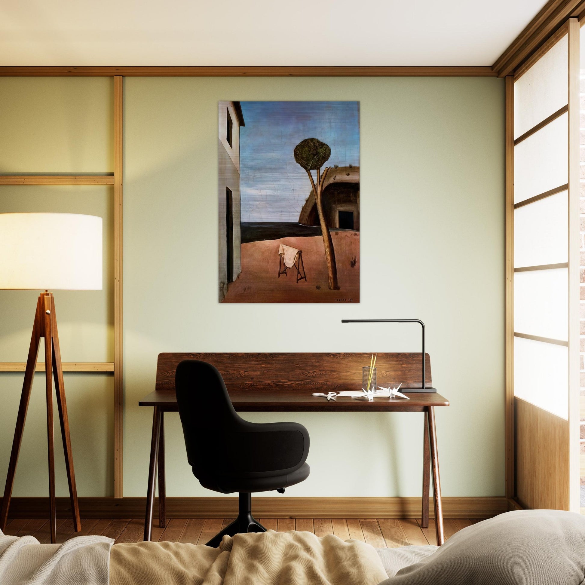 A PINE BY THE SEA 1921 - Carlo Carra Brushed Aluminum Print - 70x100 cm / 28x40 inches | Carlo Carra Aluminum Print | Carlo Carra Prints