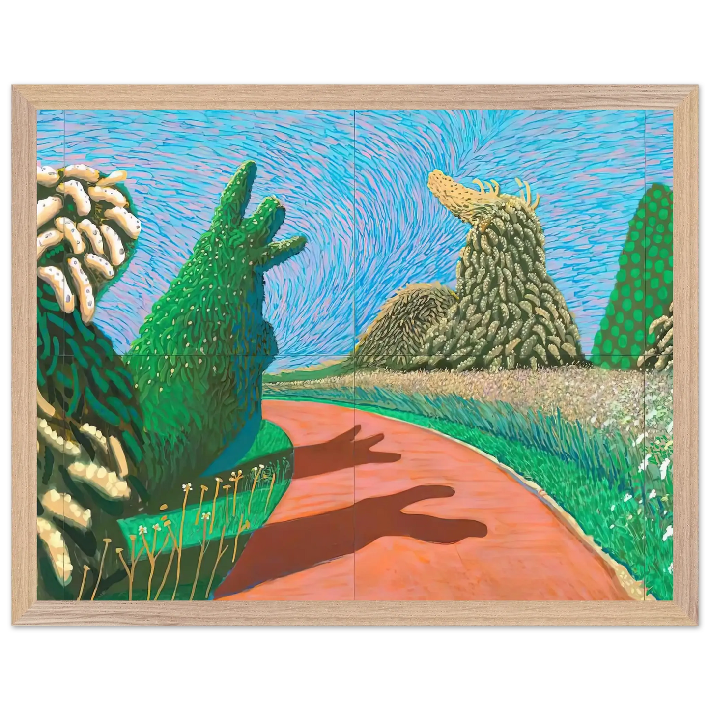 David Hockney - David Hockney Wall art - 45x60 cm / 18x24 Inches - Premium Wooden Framed Poster With Fine Art Paper - Black frame
