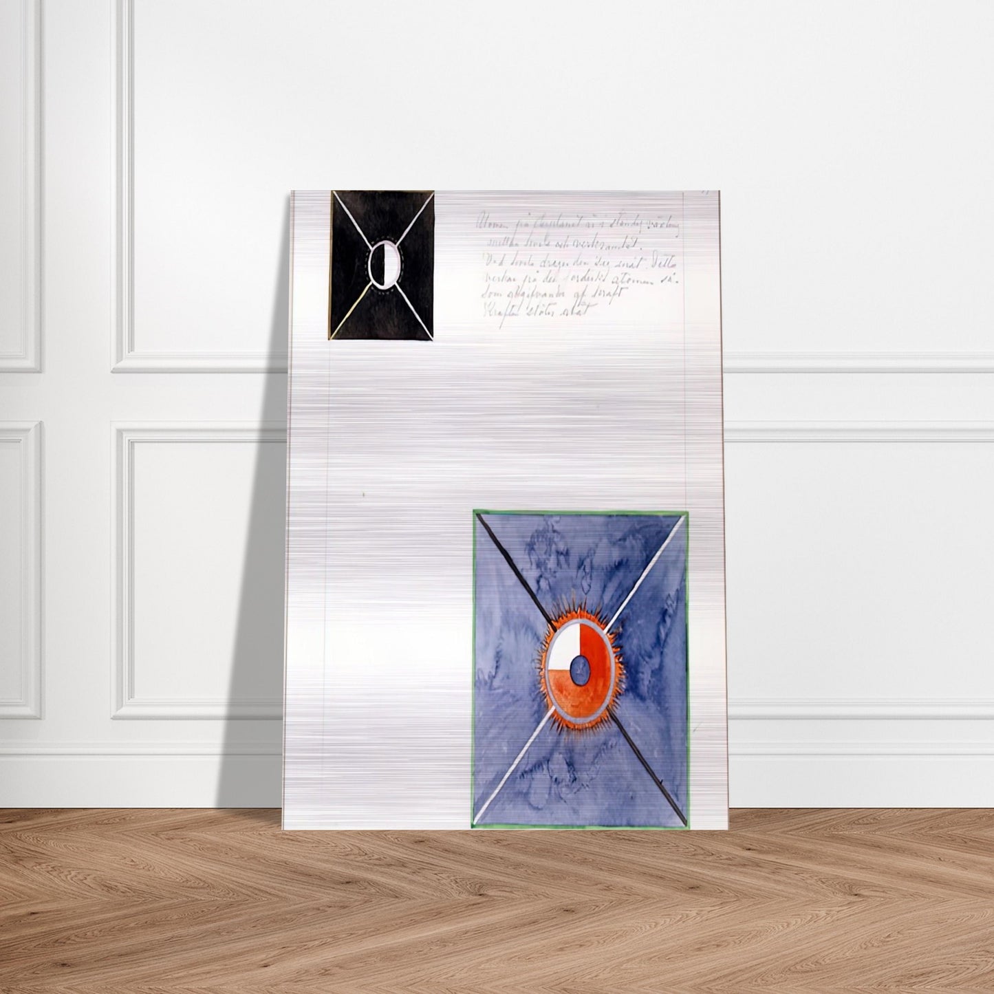 ATOM SERIES NO 8 ATOM ON THE ETHER PLANE IS IN CONSTANT CHANGE BETWEEN REST AND ACTIVITY AT THE 1917 - Hilma af Klint Brushed Aluminum Print - 70x100 cm / 28x40 inches | Hilma af Klint Aluminum Print | Hilma af Klint Prints