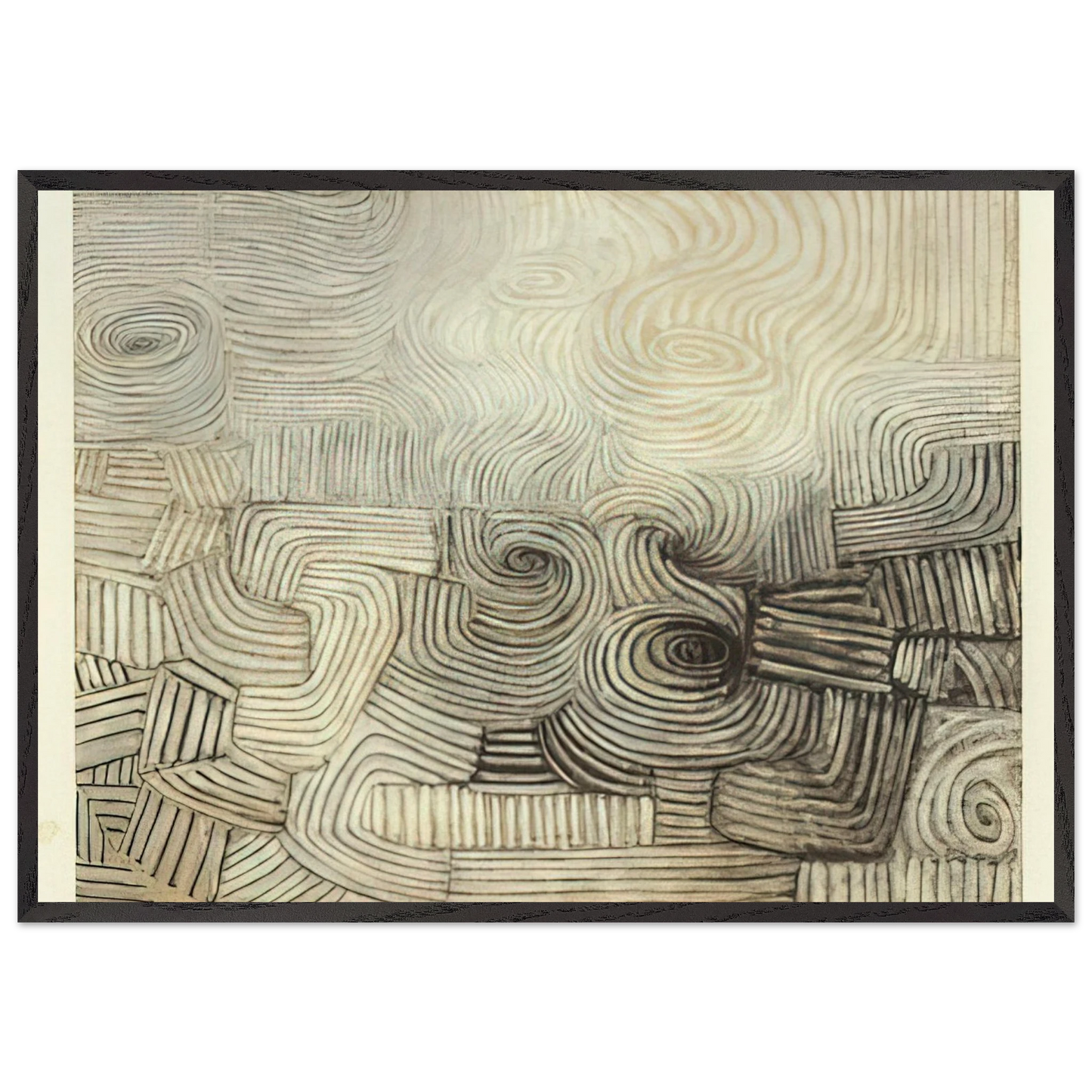The Snowstorm - 1950 - Victor Pasmore 70x100 cm / 28x40 inches Framed Art Print – Black Wooden Frame