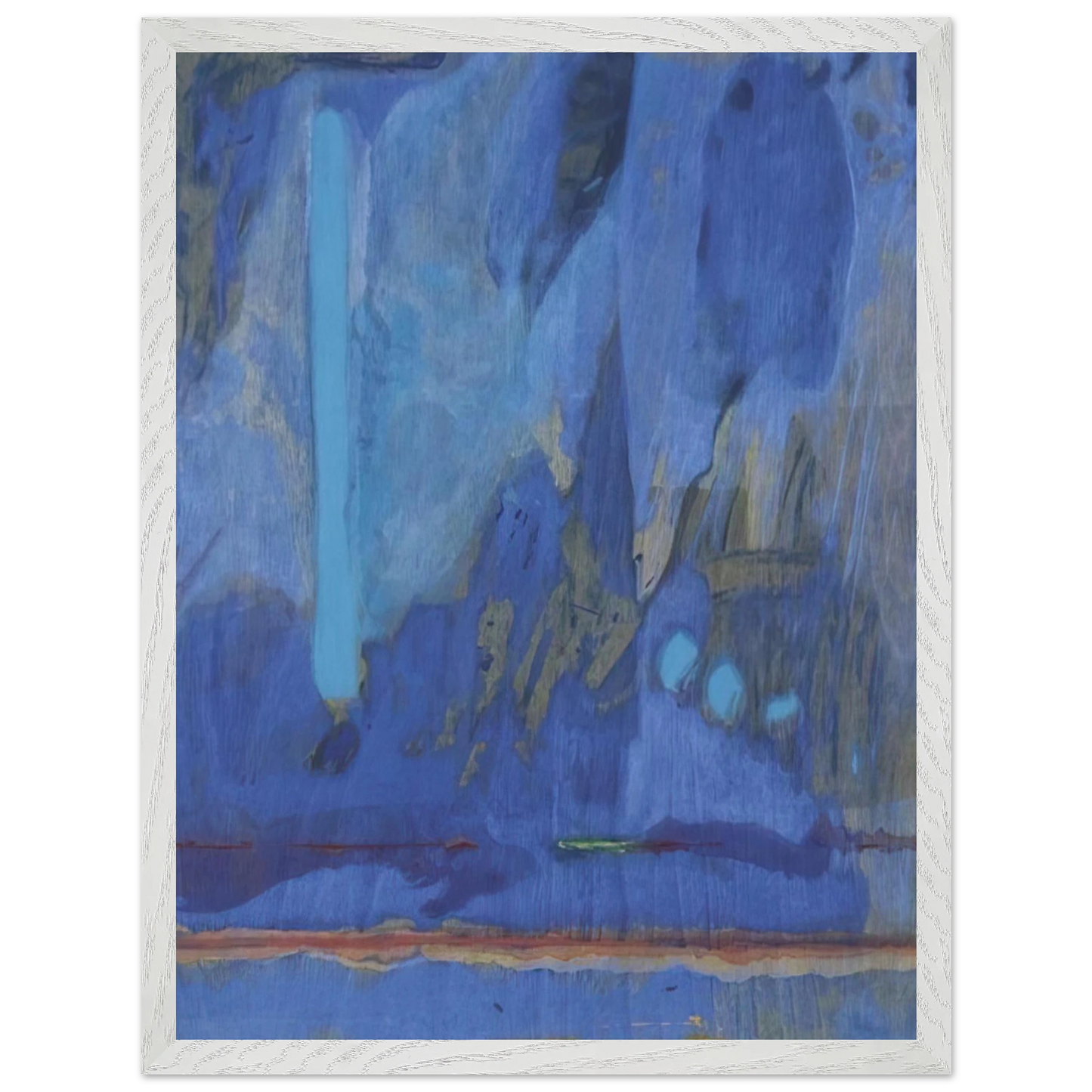 Helen Frankenthaler - Tales of Genji III - 1998 Wall art - 50x70 cm / 20x28 inches - Premium Wooden Framed Poster With Fine Art Paper-canvas - Wood frame