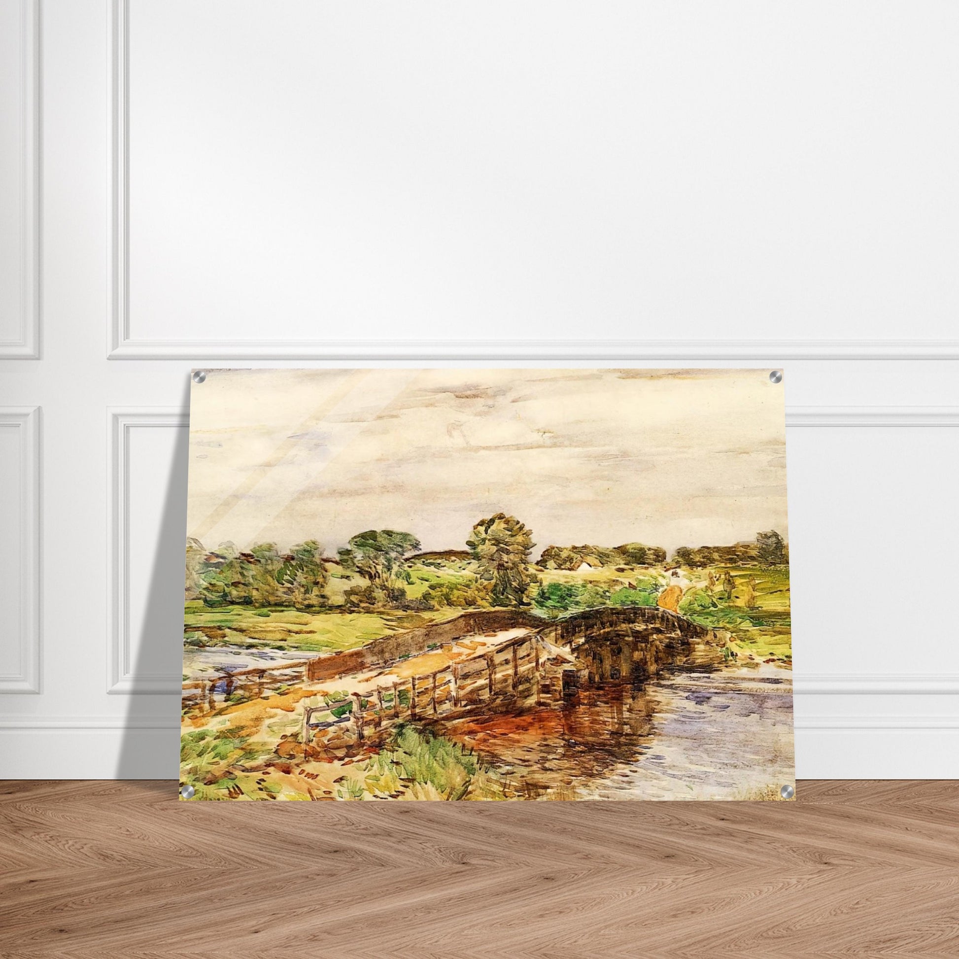Bridge at Old Lyme 02 - Childe Hassam Acrylic Print - 70x100 cm / 28x40″ inches | Childe Hassam Wall Art | Childe Hassam Prints