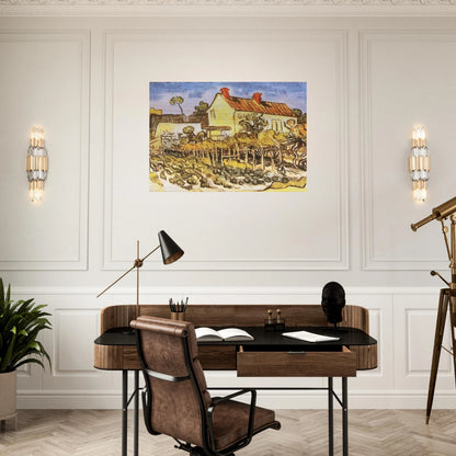 The House of Pere Eloi - Vincent van Gogh Brushed Aluminum Print - 70x100 cm / 28x40 inches | Vincent van Gogh Aluminum Print | Vincent van Gogh Prints
