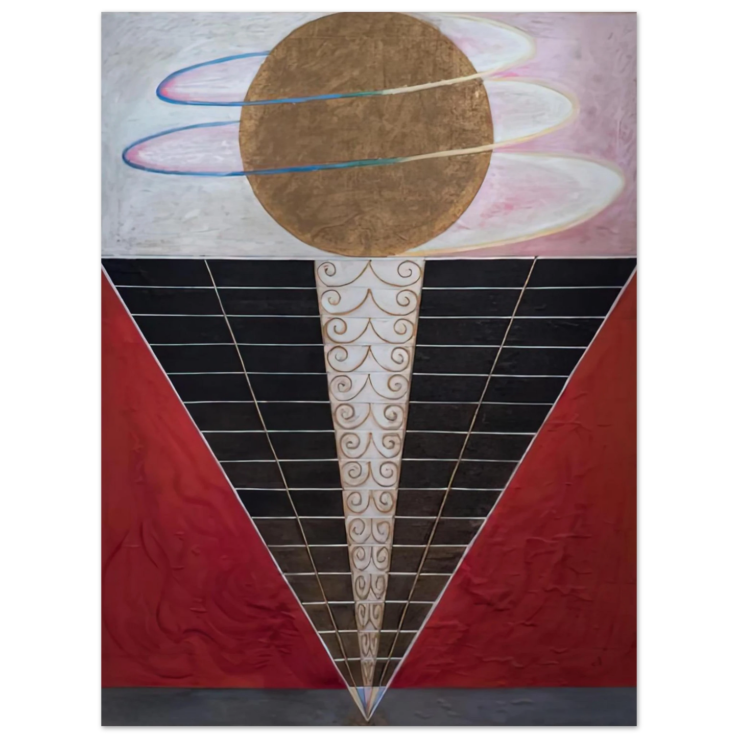 Hilma af Klint - ALTARPIECE NO 2 1915 Wall art - 13x18 cm / 5x7 inches - Premium Wooden Framed Poster With Fine Art Paper-canvas - Wood frame
