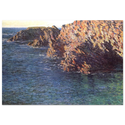 The Grotto of Port-Domois - claude monet Brushed Aluminum Print - 70x100 cm / 28x40 inches | claude monet Aluminum Print | claude monet Prints