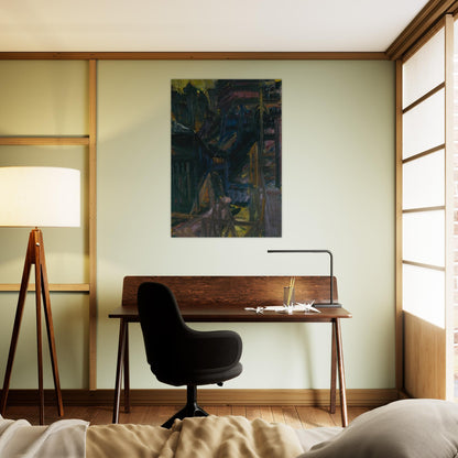 TO THE STUDIOS 1980 - Frank Auerbach Brushed Aluminum Print - 70x100 cm / 28x40 inches | Frank Auerbach Aluminum Print | Frank Auerbach Prints