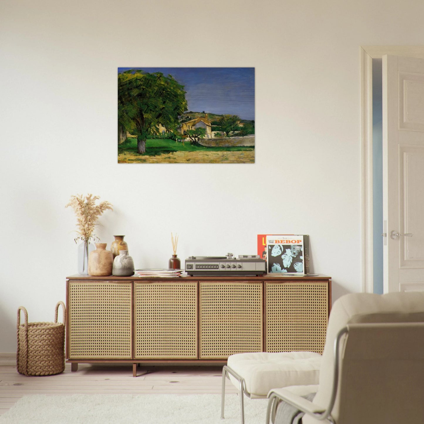 Chestnut Trees and Farmstead of Jas de Bouffin - Paul Cézanne Brushed Aluminum Print - 70x100 cm / 28x40 inches | Paul Cézanne Aluminum Print | Paul Cézanne Prints