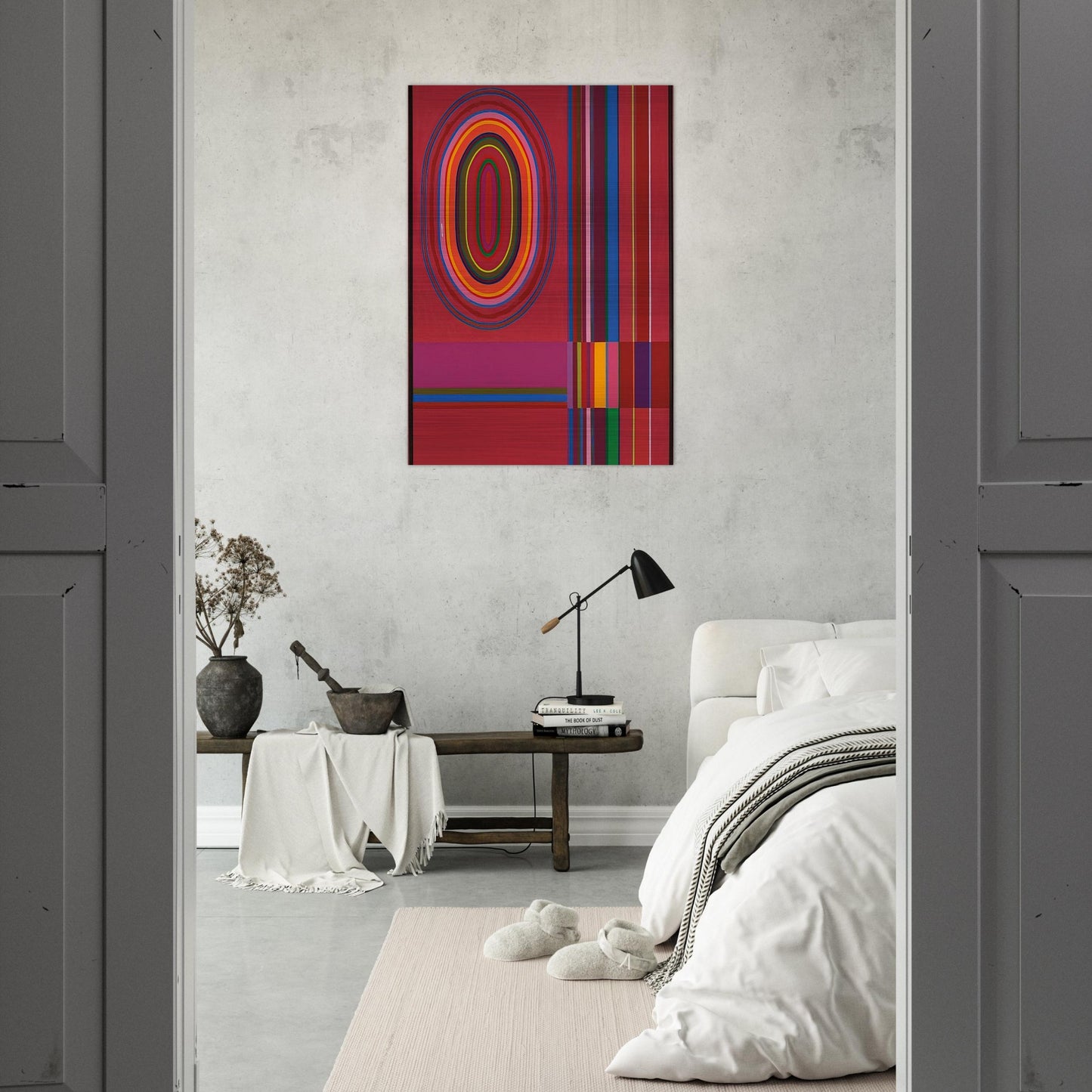 Red Rose - 1966 - John Ferren Brushed Aluminum Print - 70x100 cm / 28x40 inches | John Ferren Aluminum Print | John Ferren Prints
