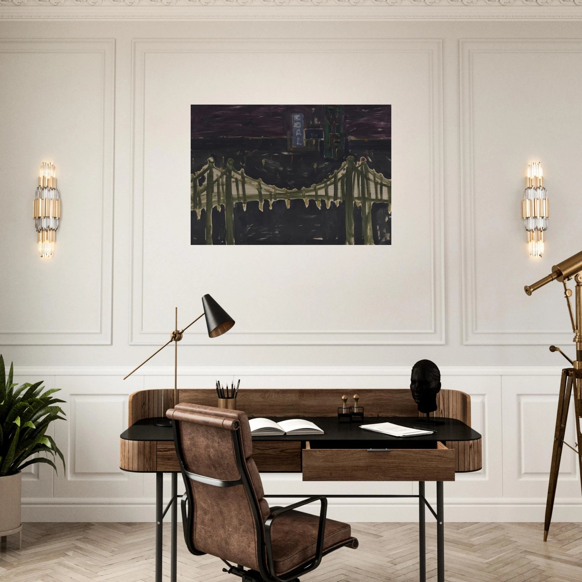 George Washington Bridge - Allan Kaprow Brushed Aluminum Print - 70x100 cm / 28x40 inches | Allan Kaprow Aluminum Print | Allan Kaprow Prints