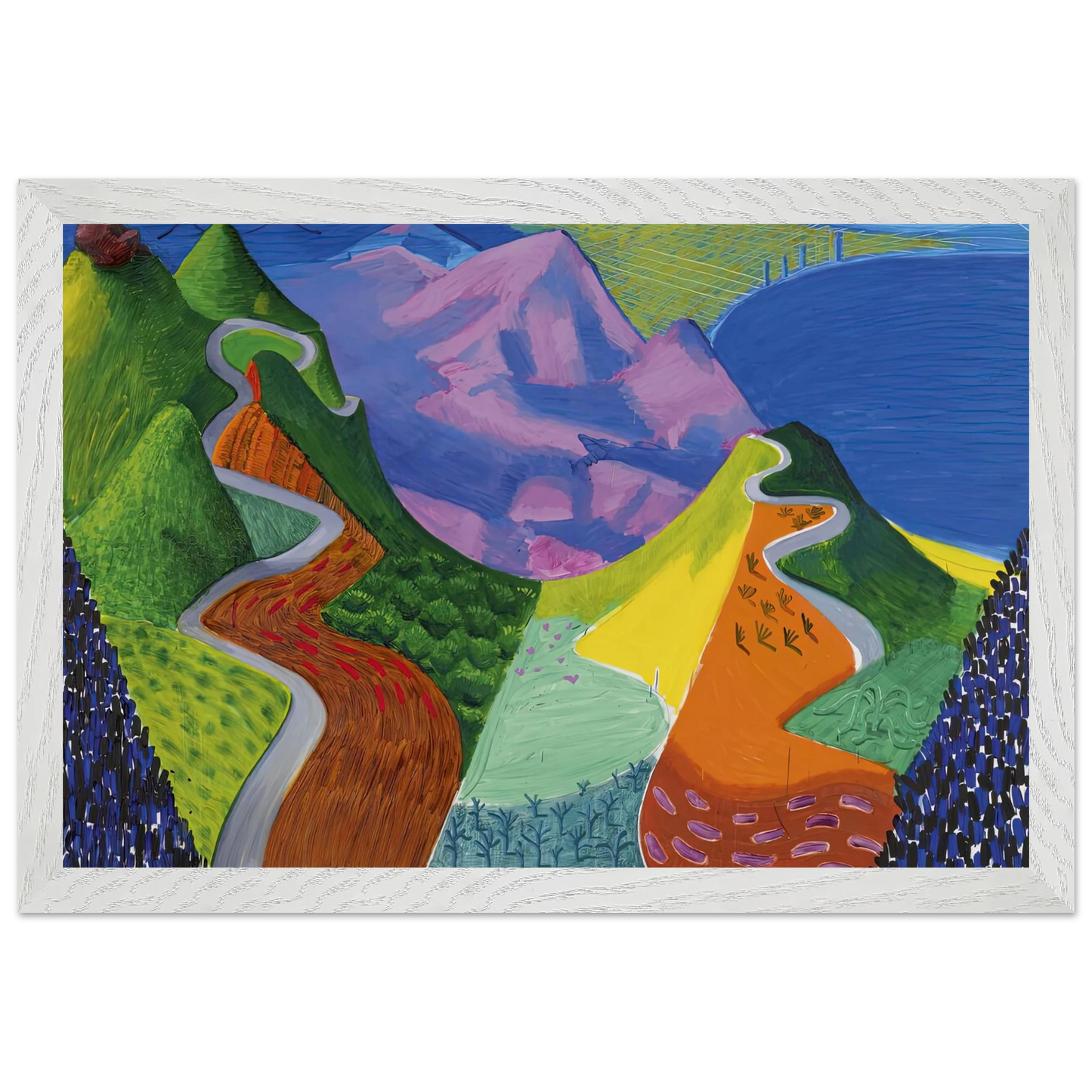 David Hockney - David Hockney Wall art - 50x70 cm / 20x28 inches - Premium Wooden Framed Poster With Fine Art Paper-canvas - Wood frame