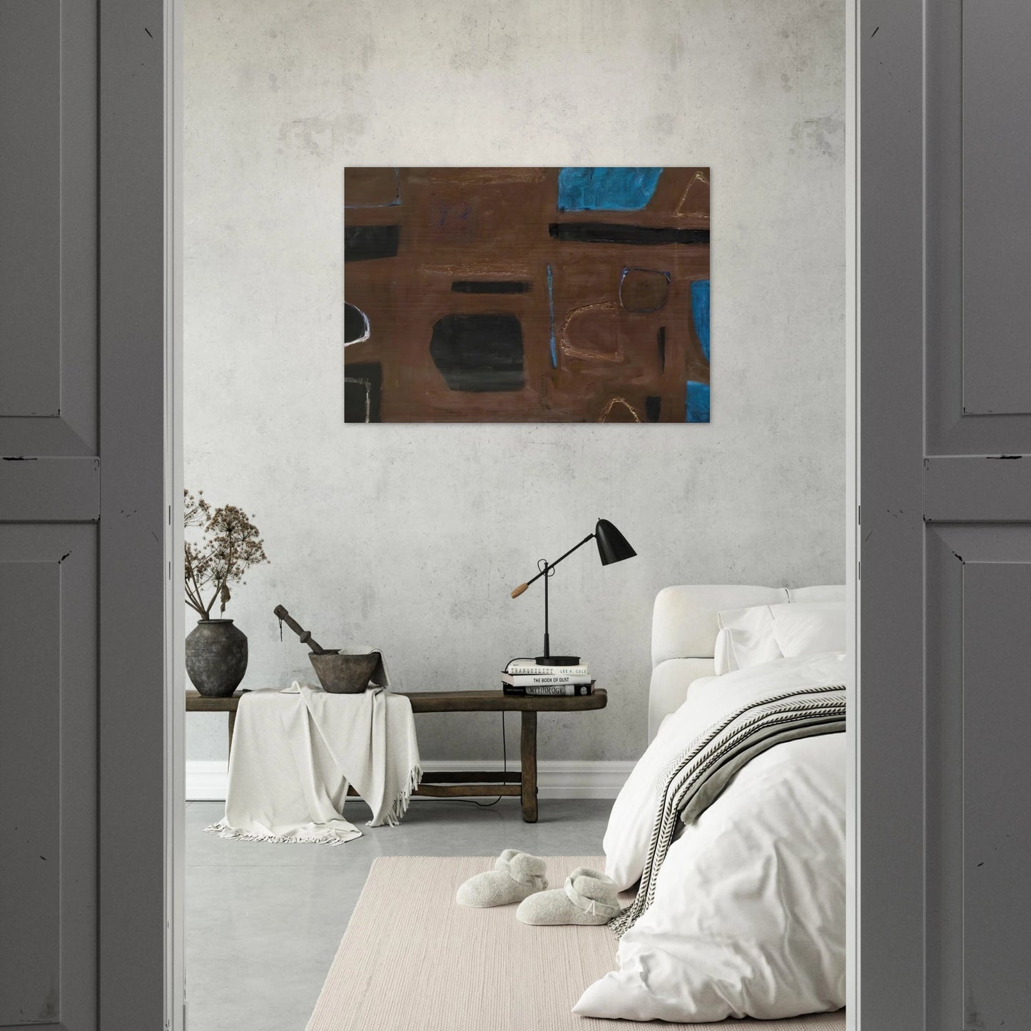 Brown and Black - 1960 - William Scott Brushed Aluminum Print - 70x100 cm / 28x40 inches | William Scott Aluminum Print | William Scott Prints