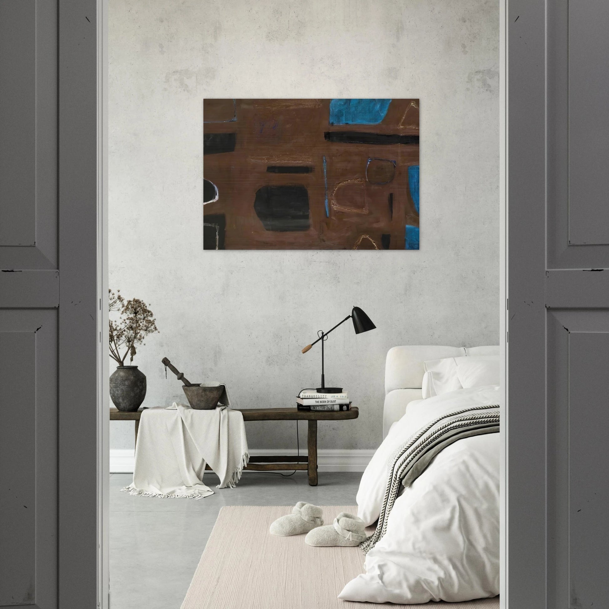 Brown and Black - 1960 - William Scott Brushed Aluminum Print - 70x100 cm / 28x40 inches | William Scott Aluminum Print | William Scott Prints