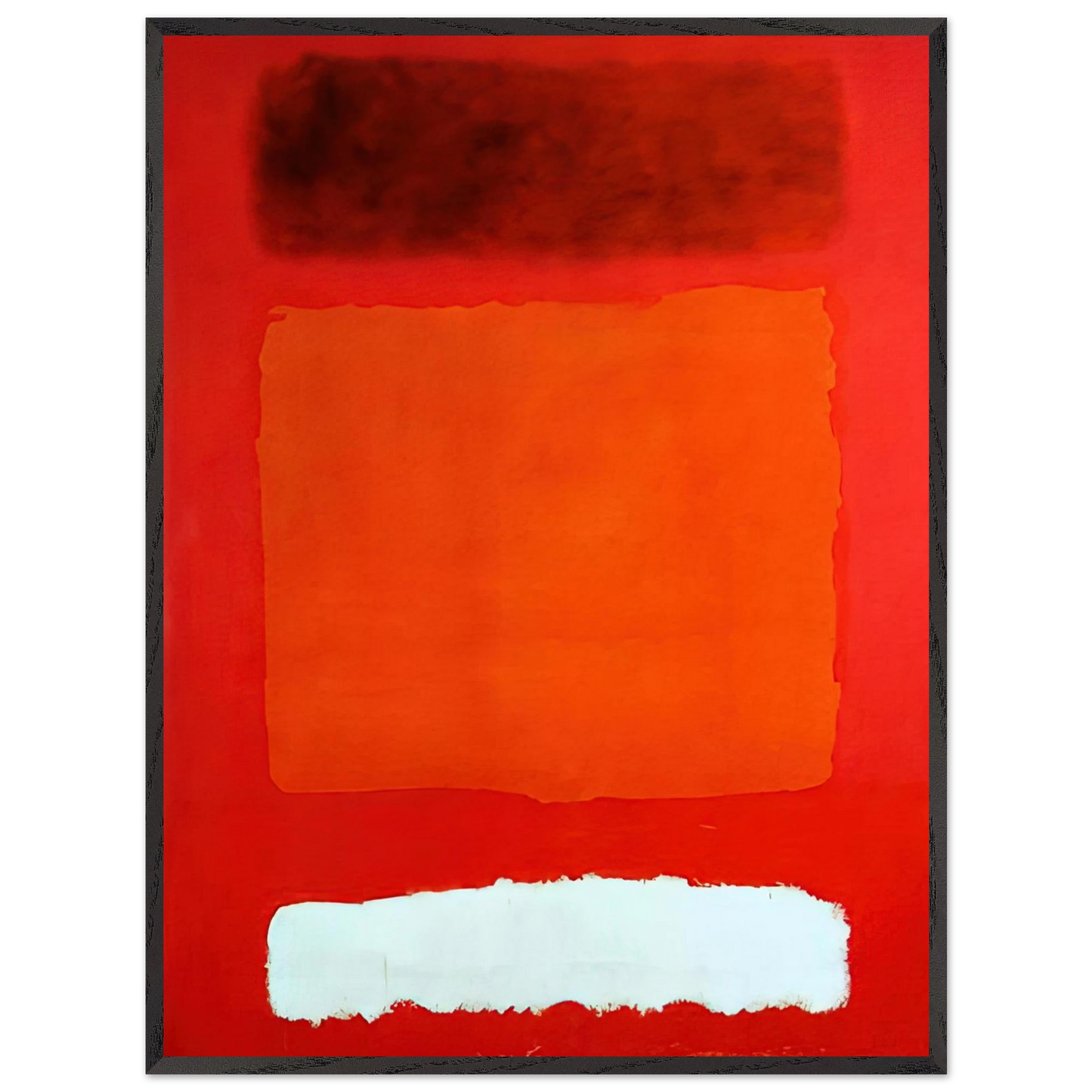 Mark Rothko - Red, White, and Brown - 1957 Wall Art - 30x40 cm / 12x16 inches - Premium Wooden Framed Poster With Fine Art Paper-canvas - Wood frame