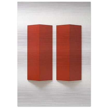 Relief, Series B - 1967 - Charlotte Posenenske Brushed Aluminum Print - 70x100 cm / 28x40 inches | Charlotte Posenenske Aluminum Print | Charlotte Posenenske Prints