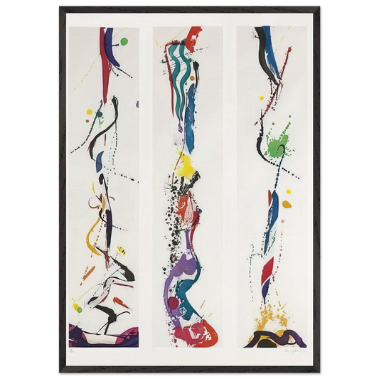 Untitled  Lembark I92  - Sam Francis 70x100 cm / 28x40 inches Framed Art Print – Black Wooden Frame