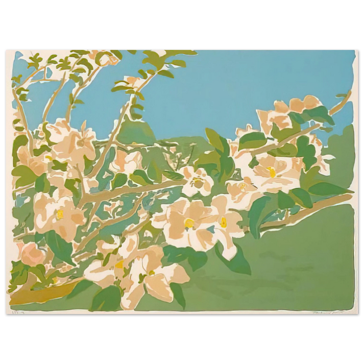 Fairfield Porter - APPLE BLOSSOMS II 1974  75x100 cm / 30x40inches Fine Art Poster