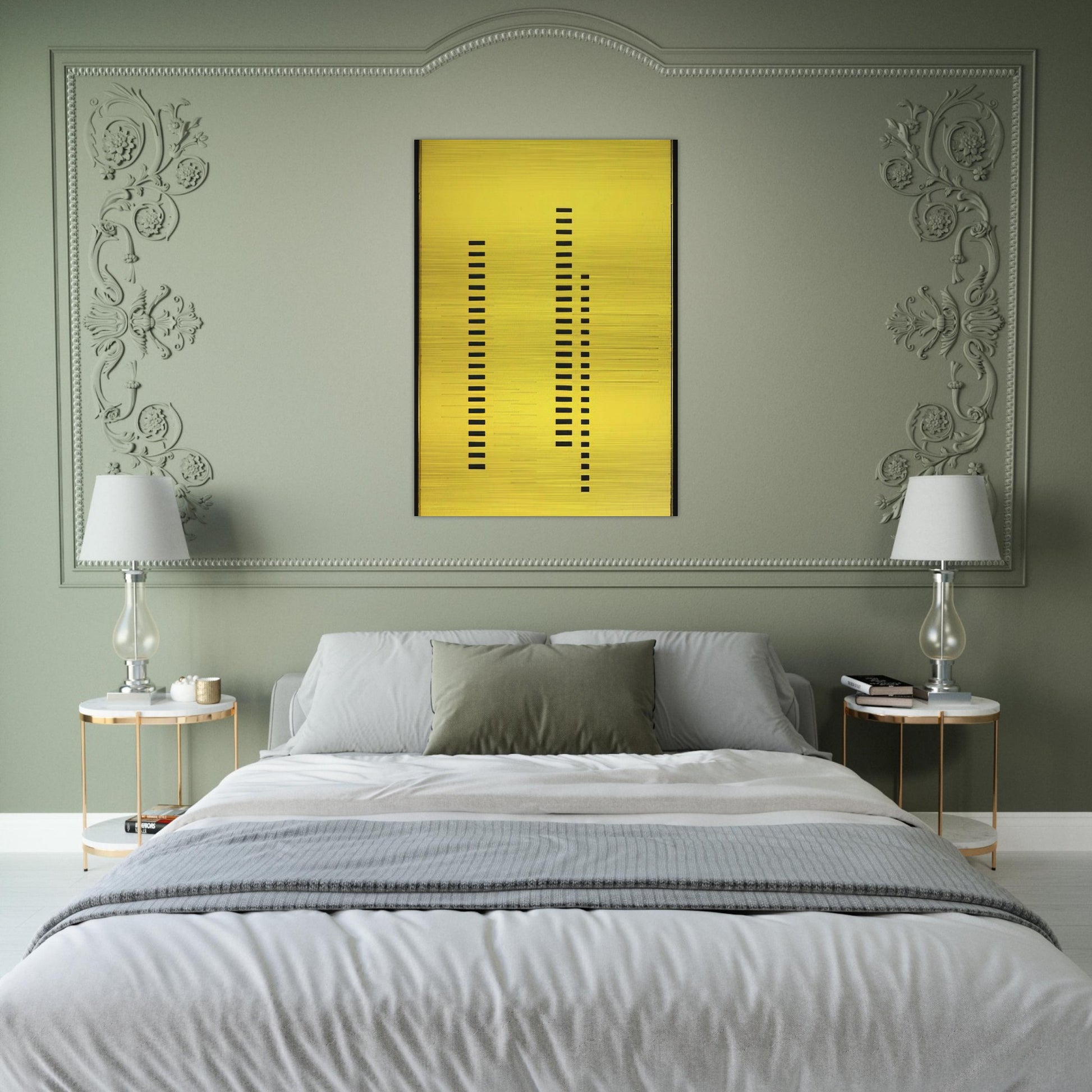 SKYSCRAPERS ON TRANSPARENT YELLOW 1929 - Josef Albers Brushed Aluminum Print - 70x100 cm / 28x40 inches | Josef Albers Aluminum Print | Josef Albers Prints