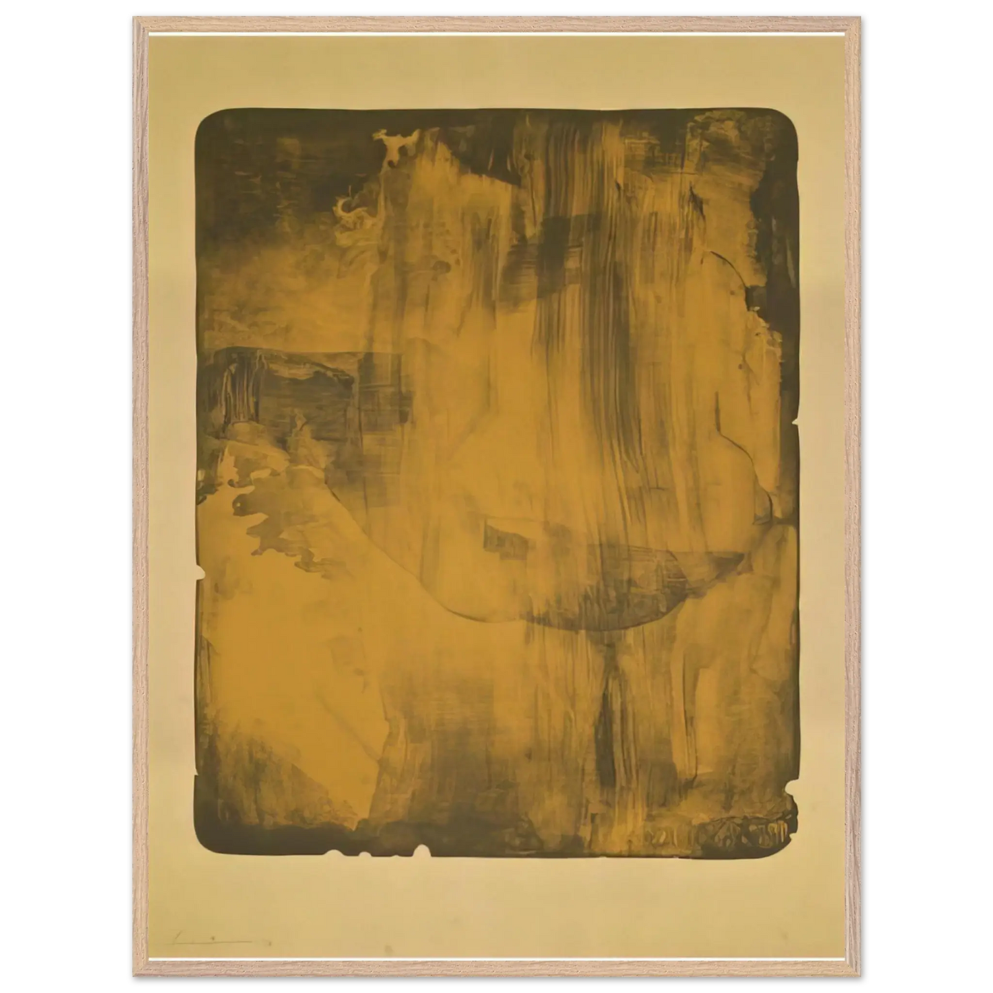 Helen Frankenthaler - Bronze Smoke - 1978 Wall art - 50x70 cm / 20x28 Inches - Premium Wooden Framed Poster With Fine Art Paper - White frame