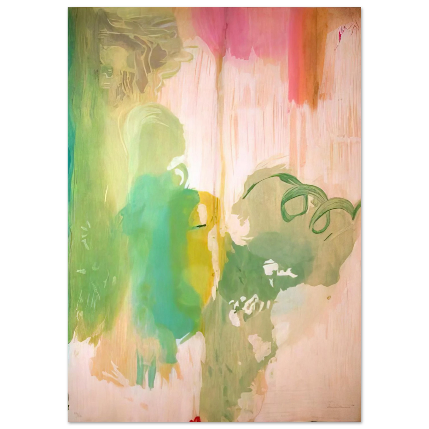 Helen Frankenthaler - Snow Pines - 2004 Wall art - 13x18 cm / 5x7 inches - Premium Wooden Framed Poster With Fine Art Paper-canvas - Black frame