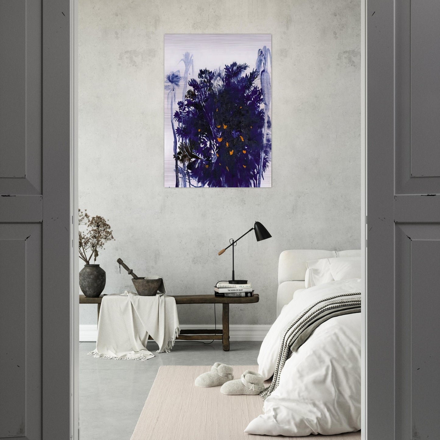 Moreton Bay Fig and Palm Trees - figurative - Brett Whiteley Brushed Aluminum Print - 70x100 cm / 28x40 inches | Brett Whiteley Aluminum Print | Brett Whiteley Prints