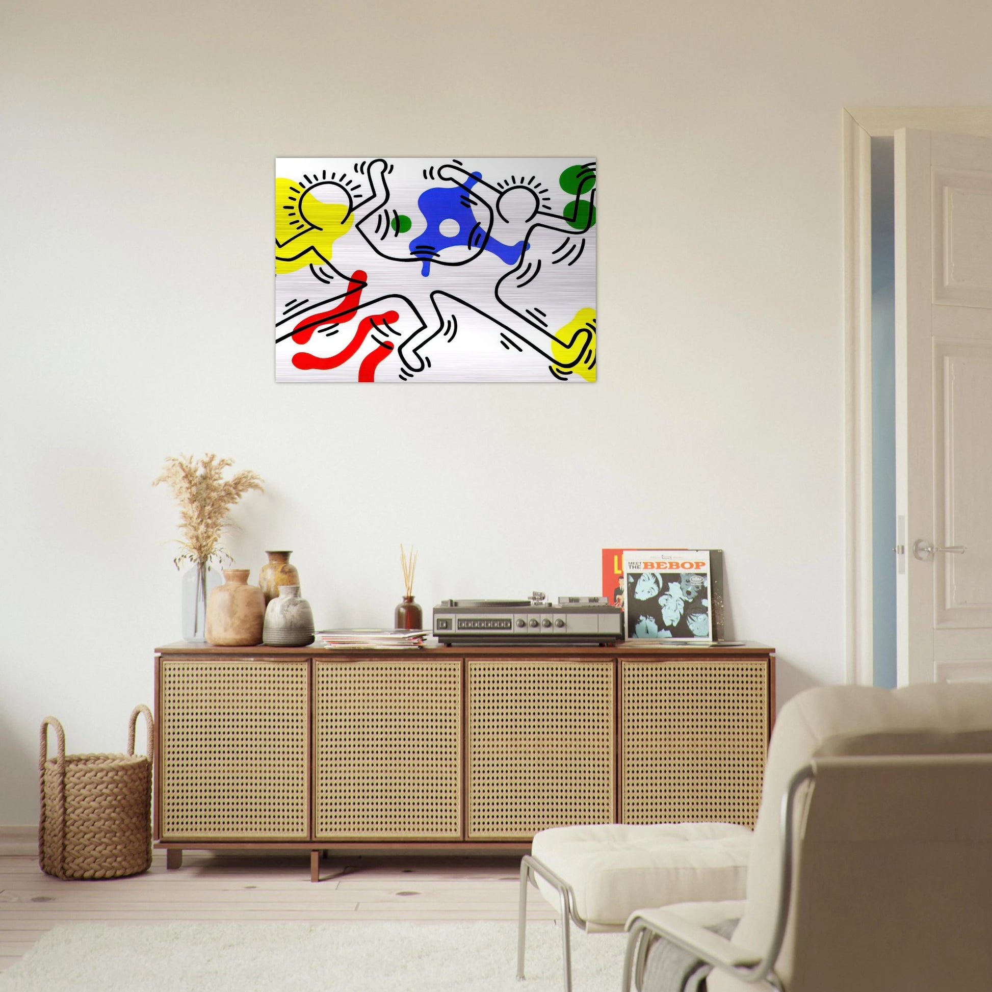 UNTITLED 1986 - Keith Haring Brushed Aluminum Print - 70x100 cm / 28x40 inches | Keith Haring Aluminum Print | Keith Haring Prints