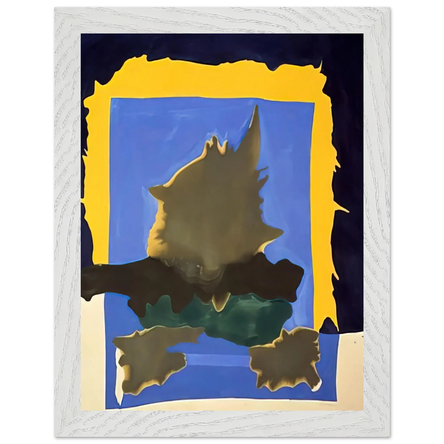 Helen Frankenthaler - Interior Landscape - 1964 Wall art - 70x100 cm / 28x40 Inches - Premium Wooden Framed Poster With Fine Art Paper - Black frame