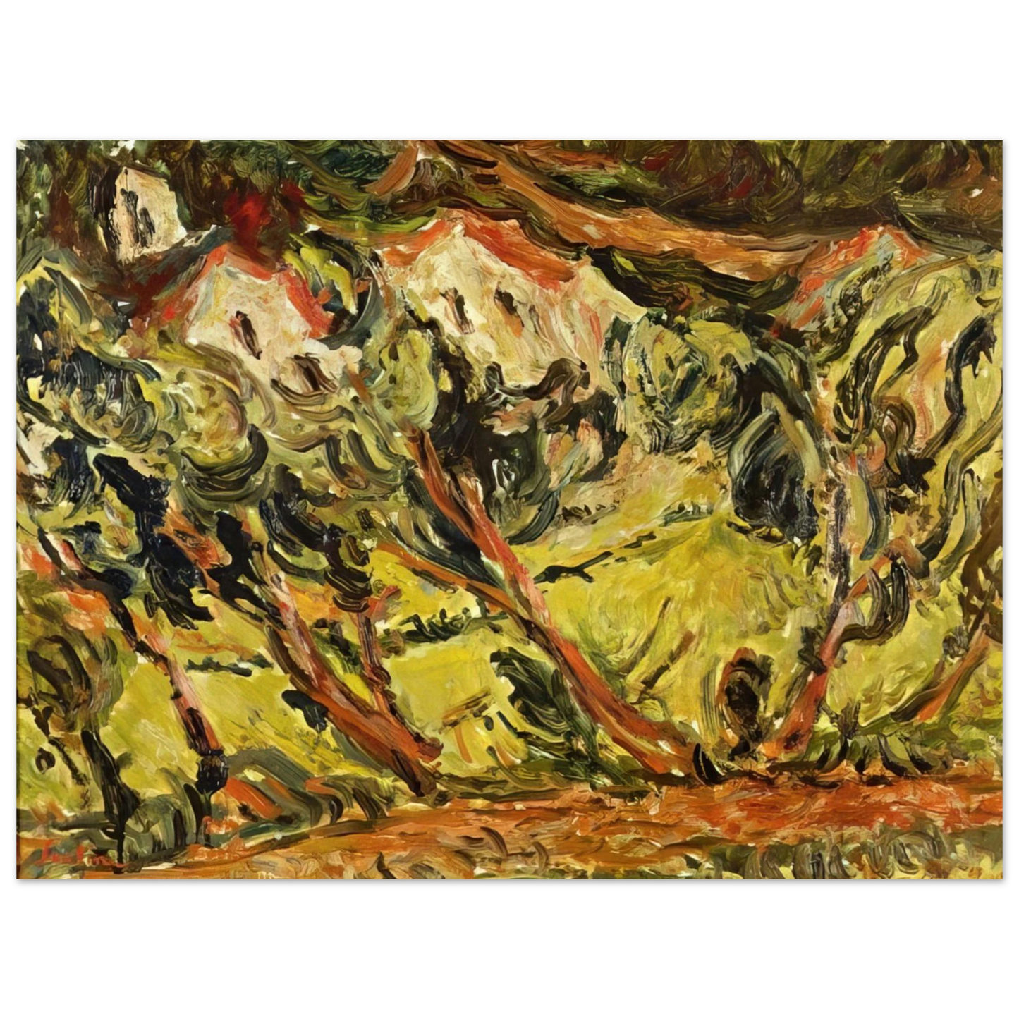 Chaim Soutine - CERET LANDSCAPE 1  75x100 cm / 30x40inches Fine Art Poster