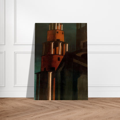 THE TOWER - Giorgio de Chirico Brushed Aluminum Print - 70x100 cm / 28x40 inches | Giorgio de Chirico Aluminum Print | Giorgio de Chirico Prints