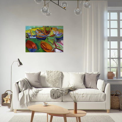 MARTIGUES 1907 - Raoul Dufy Brushed Aluminum Print - 70x100 cm / 28x40 inches | Raoul Dufy Aluminum Print | Raoul Dufy Prints