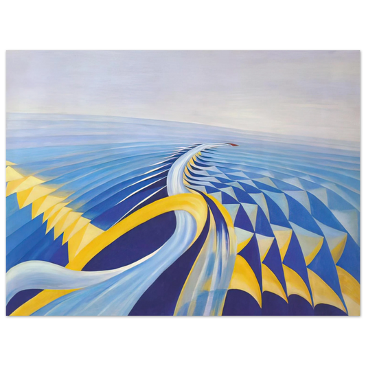 Benedetta Cappa - Speeding Motorboat - 1923  75x100 cm / 30x40inches Fine Art Poster