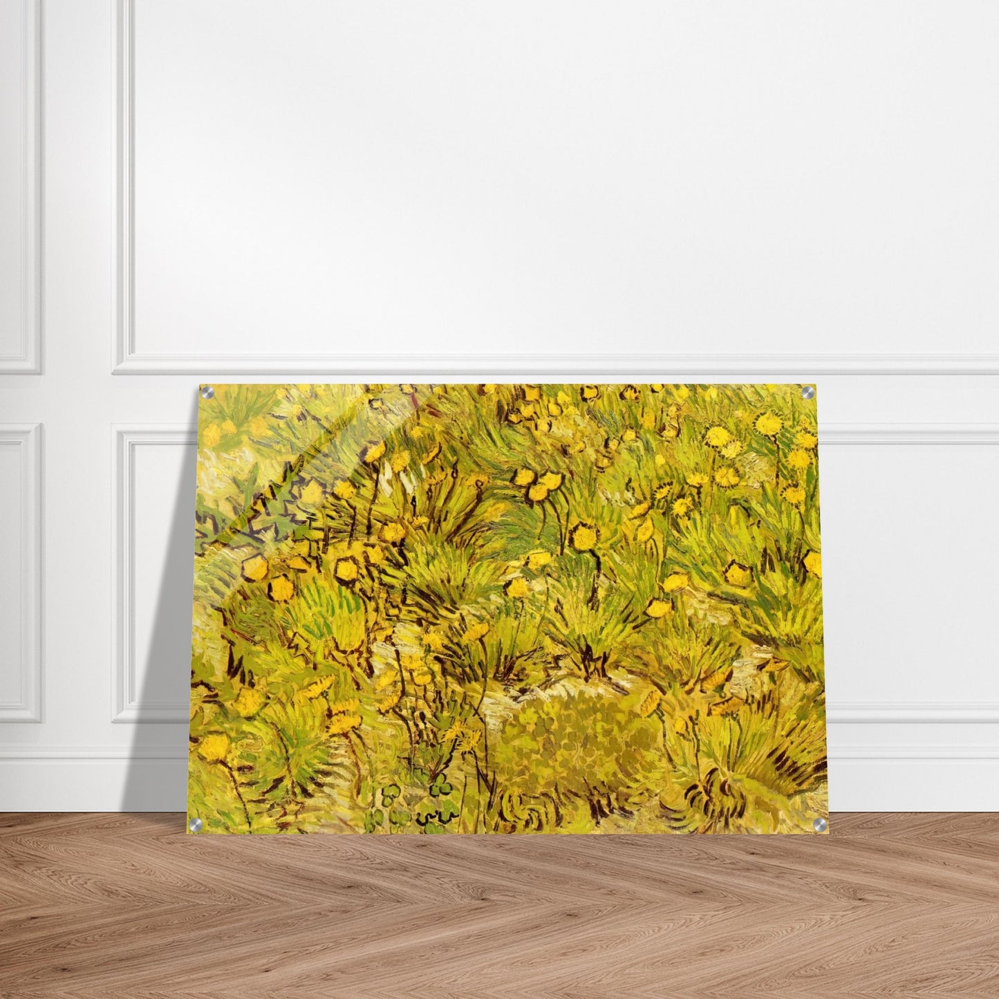 A Field of Yellow Flowers - Vincent van Gogh Acrylic Print - 70x100 cm / 28x40″ inches | Vincent van Gogh Wall Art | Vincent van Gogh Prints