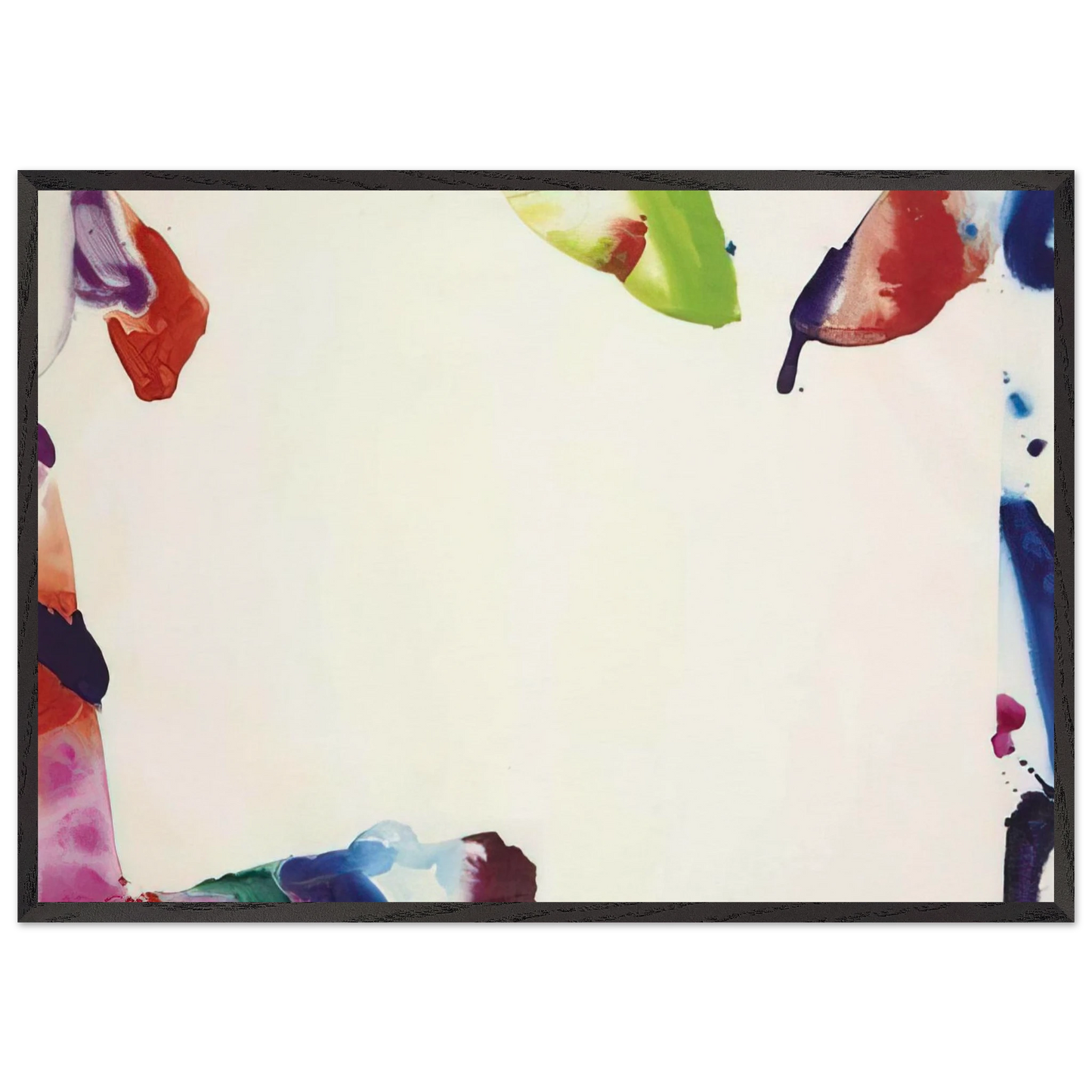 ST-G70-033 - Sam Francis 70x100 cm / 28x40 inches Framed Art Print – Black Wooden Frame