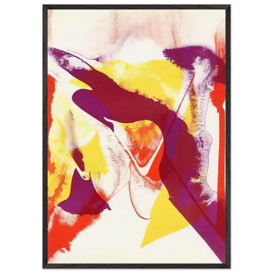 Redfern composition - Paul Jenkins 70x100 cm / 28x40 inches Framed Art Print – Black Wooden Frame