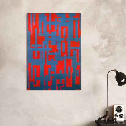 Untitled Red and Gray - 1950 - Ad Reinhardt Brushed Aluminum Print - 70x100 cm / 28x40 inches | Ad Reinhardt Aluminum Print | Ad Reinhardt Prints