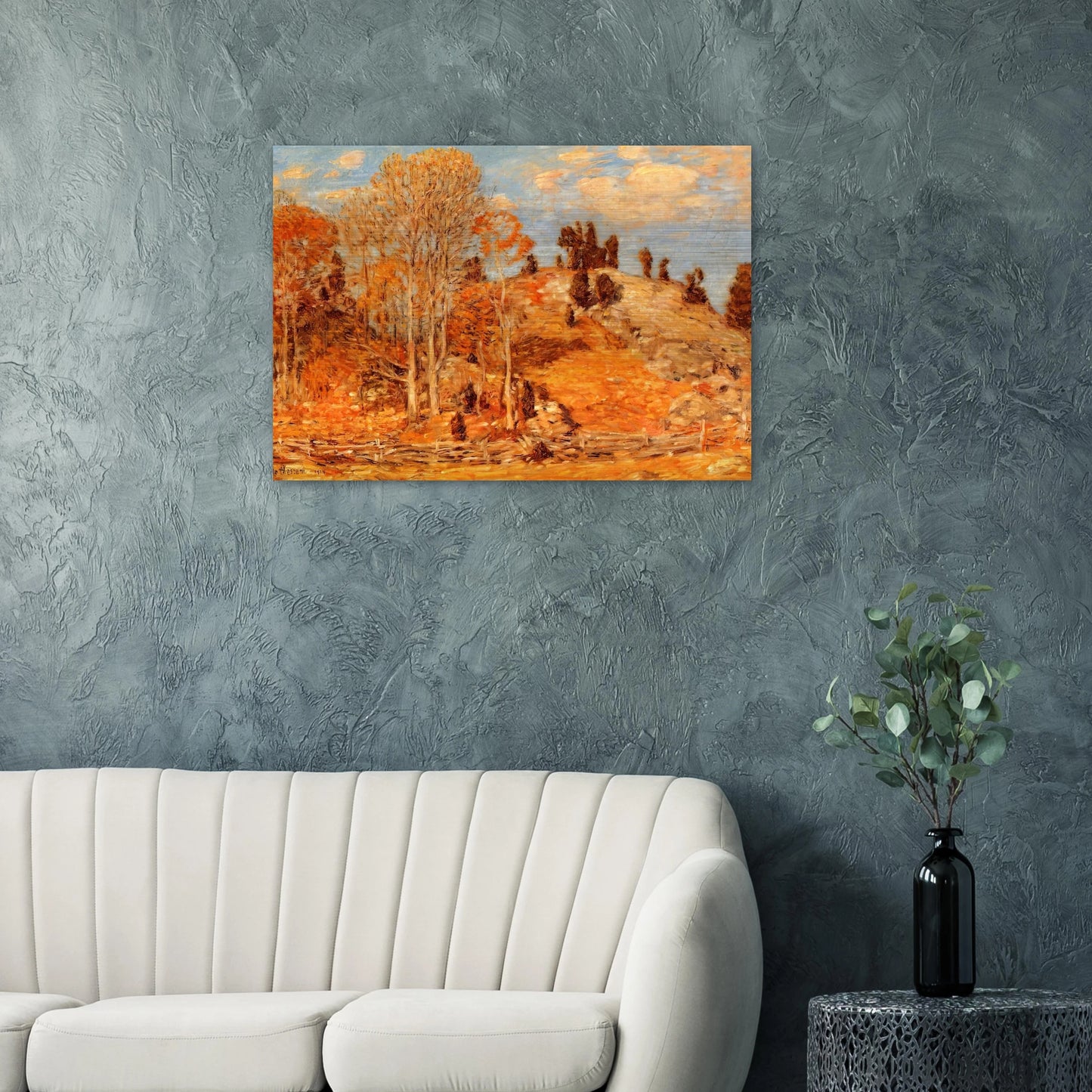 The Cedar Lot, Old Lyme - Childe Hassam Brushed Aluminum Print - 70x100 cm / 28x40 inches | Childe Hassam Aluminum Print | Childe Hassam Prints
